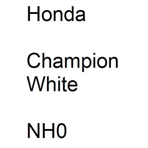 Honda, Champion White, NH0.